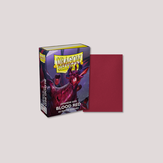 Dragon Shield Sleeves Matte (60) Blood Red Japanese Size