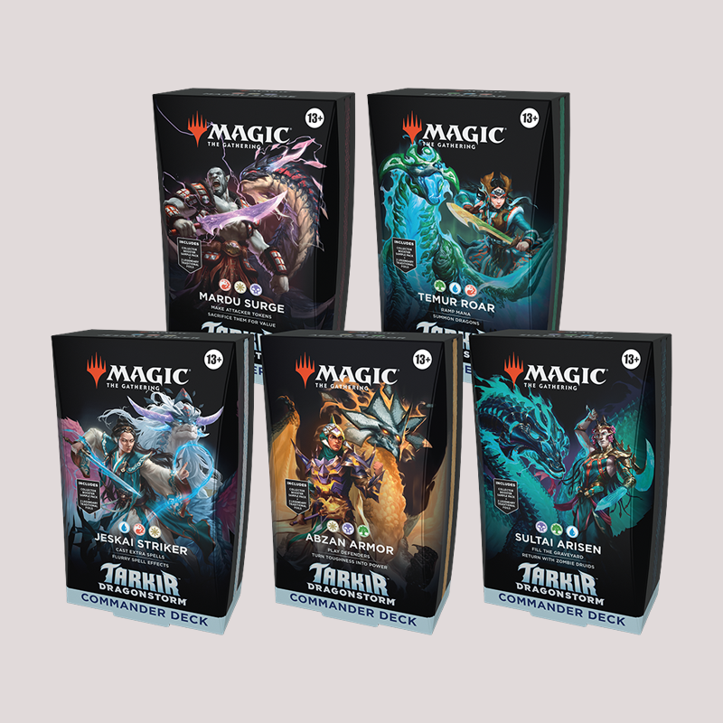 mtg temur roar commander deck Tarkir Dragonstorm Deck: Command Elite Hobbies Return to the iconic plane of Tarkir for an epic battle between dragons and clans MTG Tarkir: Dragonstorm Commander Deck: