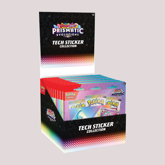 Pokémon - Prismatic Evolutions Tech Sticker Collection Display